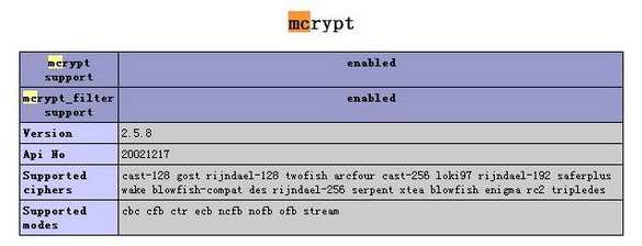 PHP添加mcrypt扩展模块